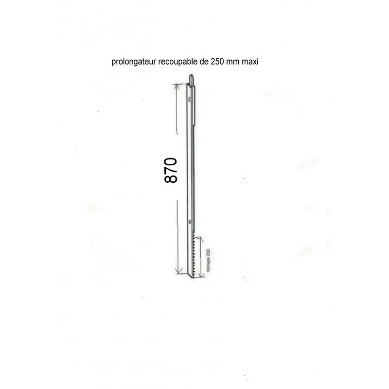 Prolongateur haut en 870 mm